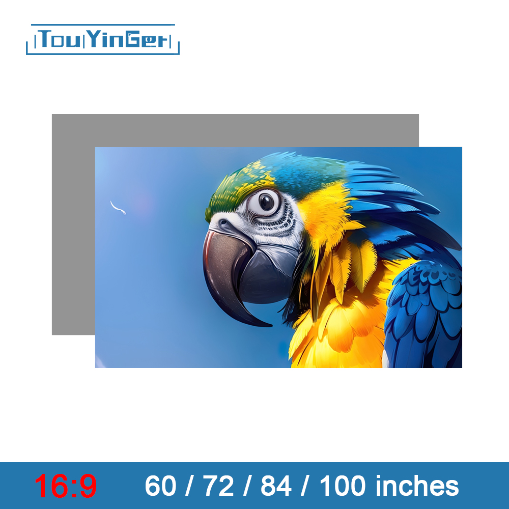 Projector Screen 100 Inch - Touyinger 16:9 High Brightness Reflective Projector