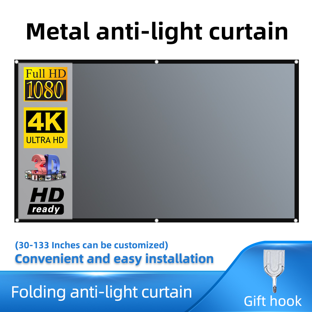 Projector Screen 100 Inch - Salange Projector Screen 16:9 Metal Anti
