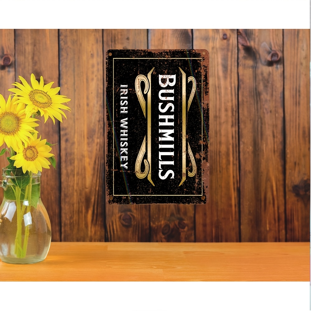 Home Cinema Wall Ideas - Vintage-Style Irish Whiskey Metal Sign, -