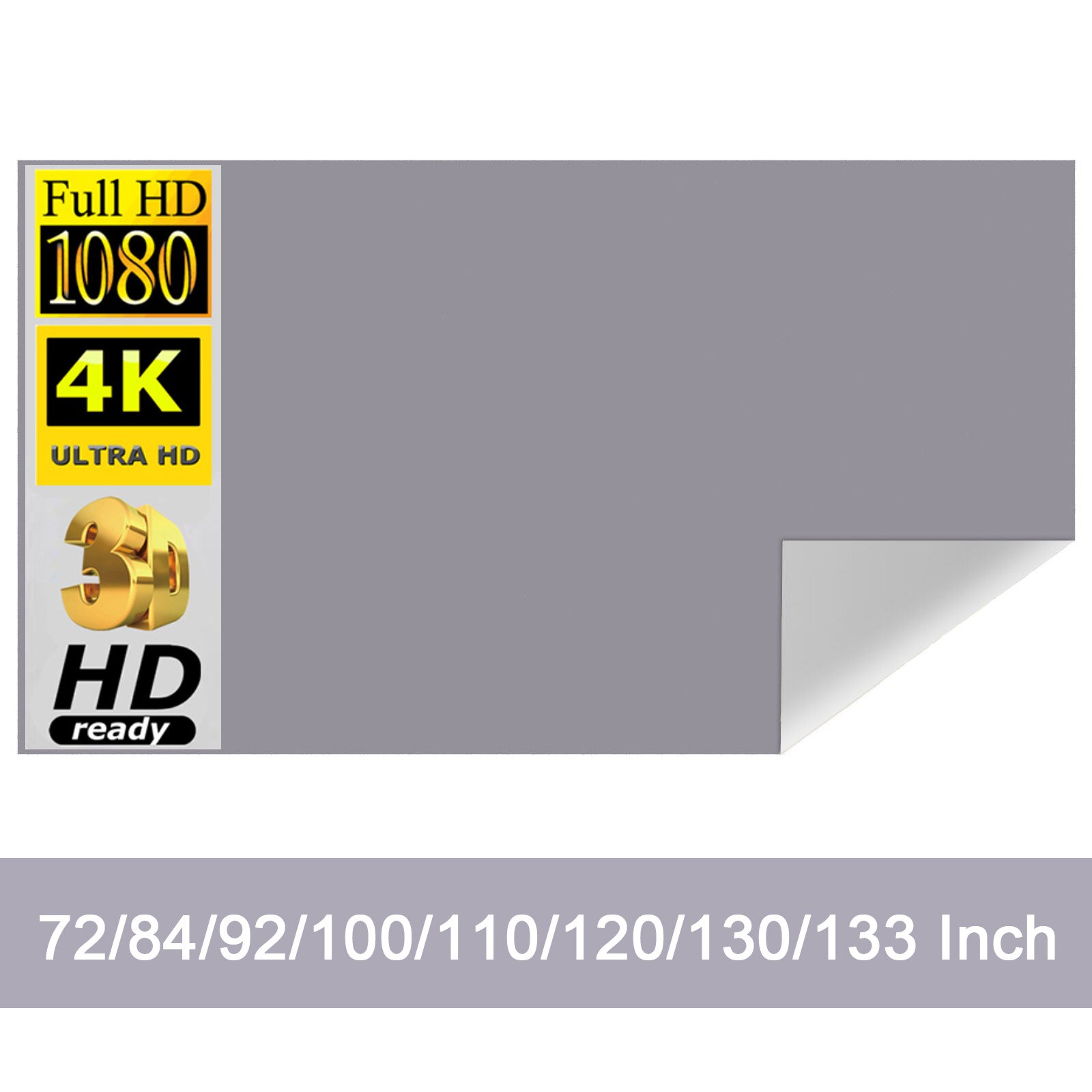 Projector Screen 100 Inch - Projection Screen Reflective Fabric Cloth High