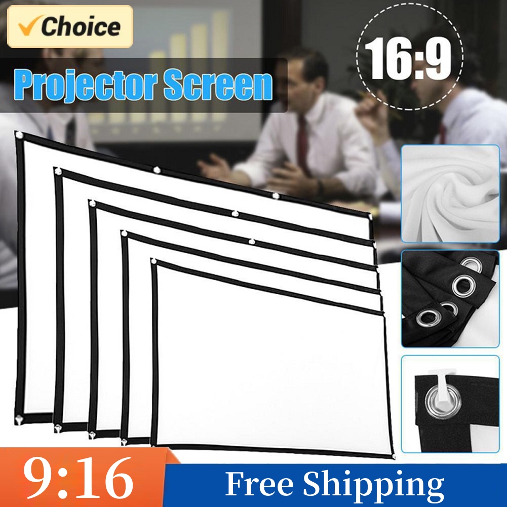 Projector Screen 100 Inch - Portable Projector Screen Simple Curtain 60