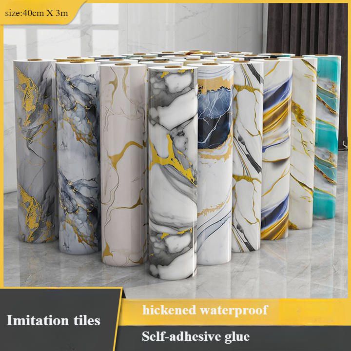 Home Cinema Wallpaper - 40cm X 3m imitation tiles marble