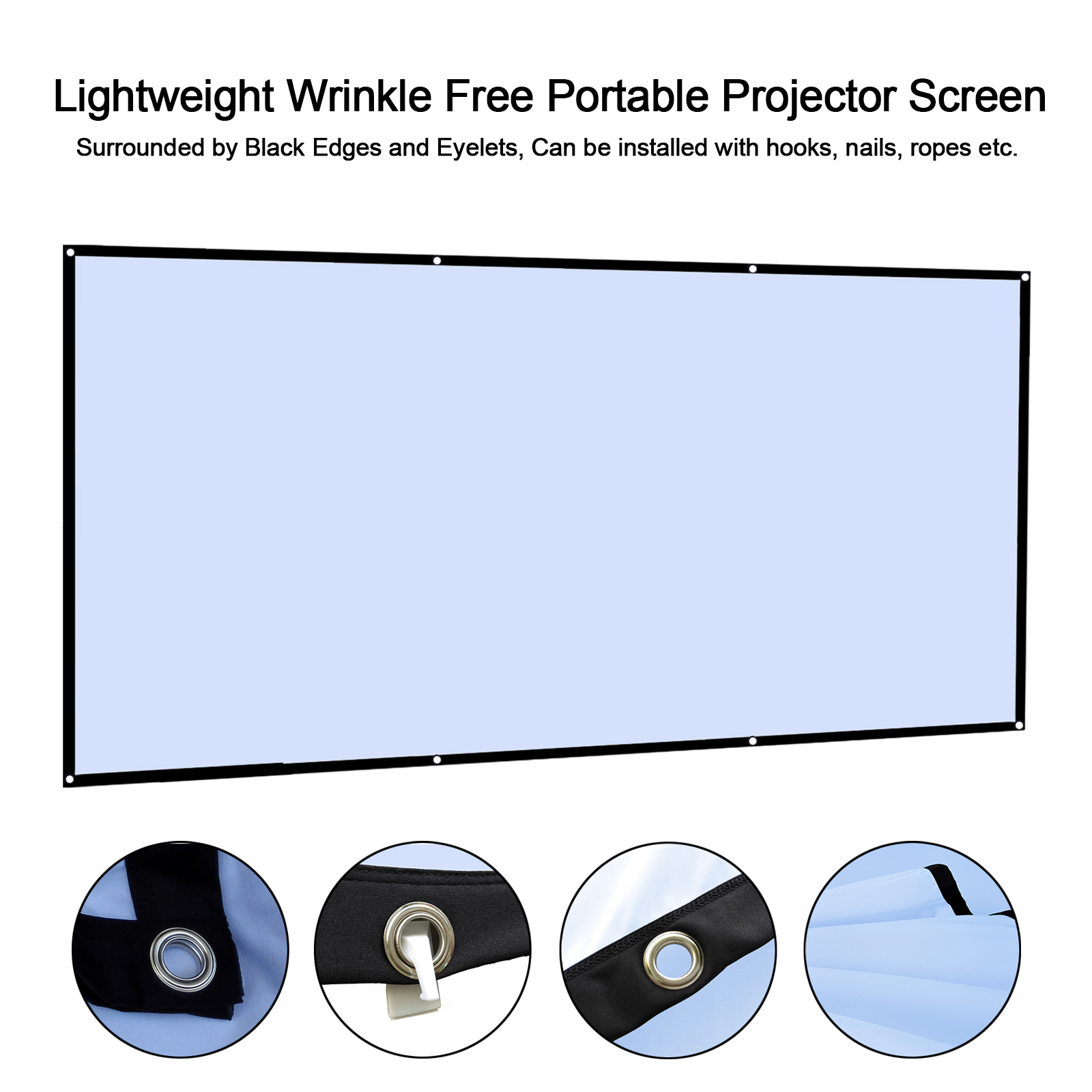 Projector Screen 100 Inch - 60 72 100 120 150 Inch