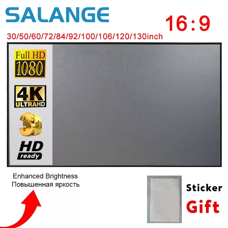 Projector Screen 100 Inch - Salange Projector Screen,60 100 120 Inch