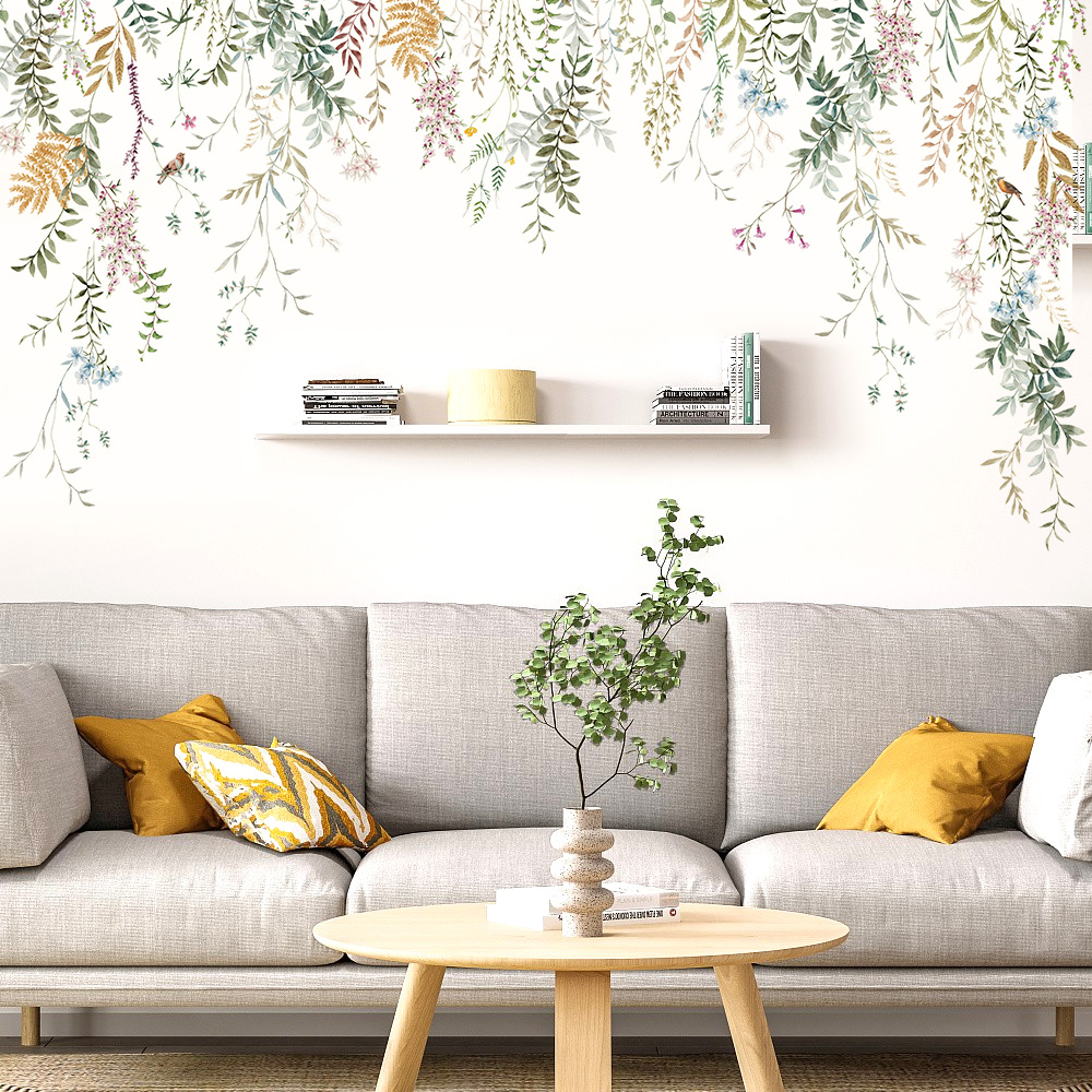 Home Cinema Wallpaper - Ink Wall Stickers Green Vine Tree