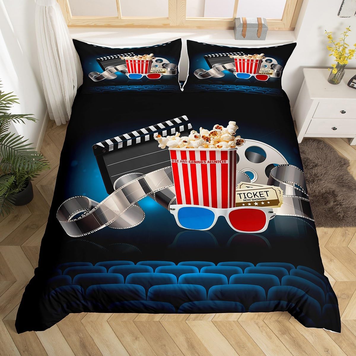 Vintage Cinema Duvet Cover Ful - Home Cinema Tickets recension och pris