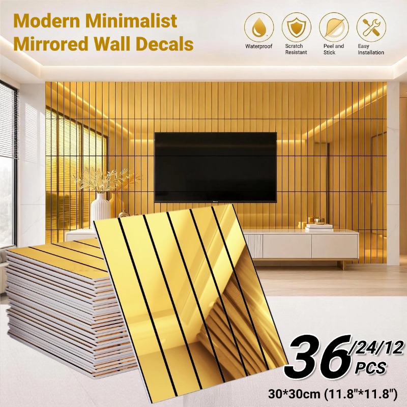 Mirror Wall Sticker Peel and S - Home Cinema Wallpaper recension och pris