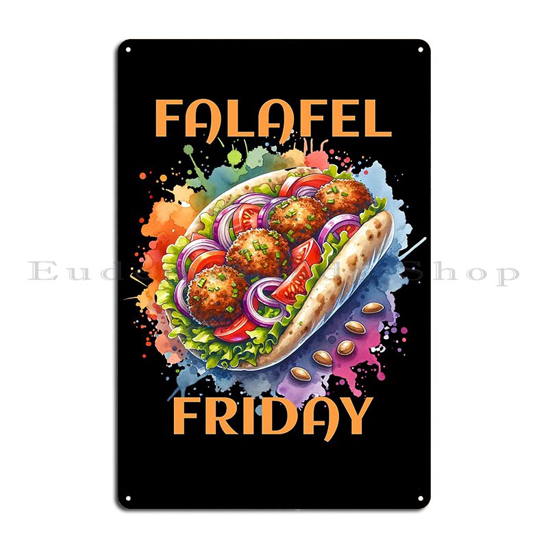 Watercolor Falafel Friday Holi - Home Cinema Wall Design recension och pris