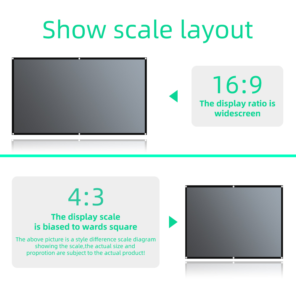 Salange Projector Screen 16:9  - Projector Screen 100 Inch recension och pris