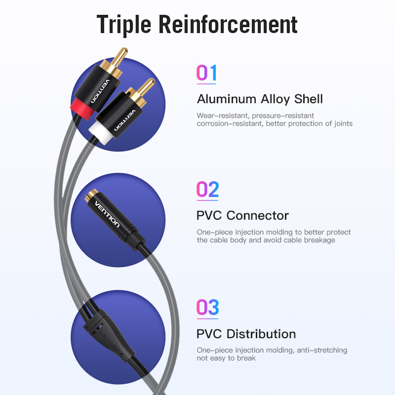 Vention Jack 3.5mm Female to 2 - Home Cinema Solution recension och pris