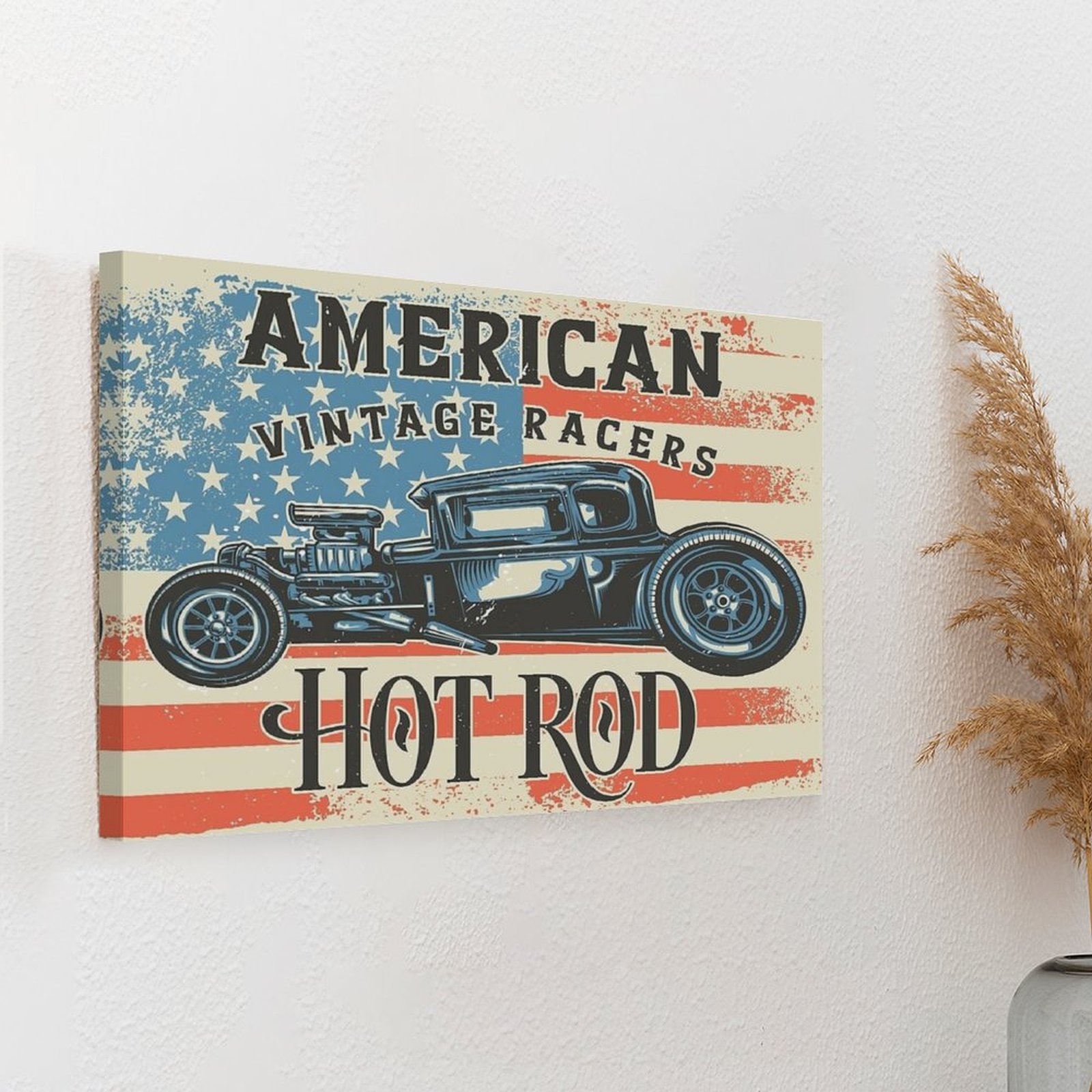 American Hot Rod Canvas Painti - Home Cinema Wall Design recension och pris
