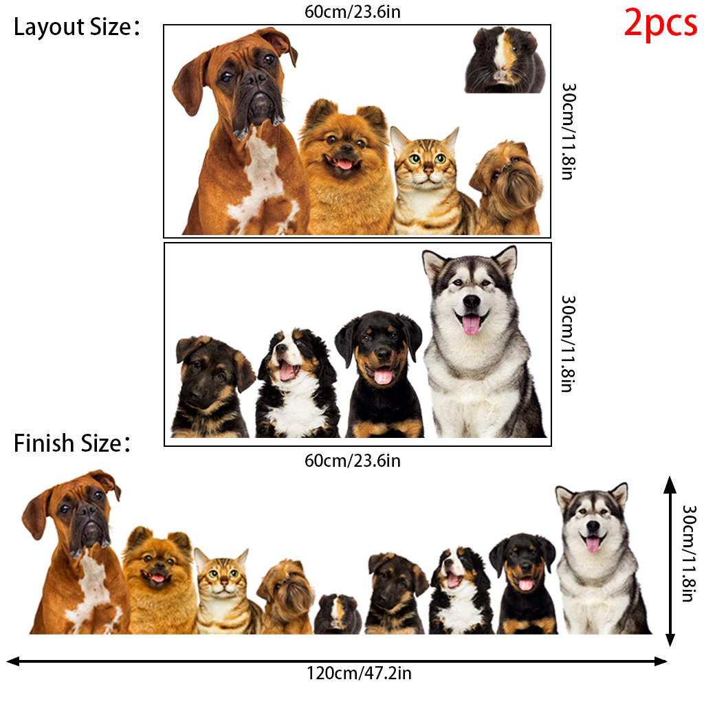 C30# 9 Cute Cats And Dogs Wall - Home Cinema Wallpaper recension och pris
