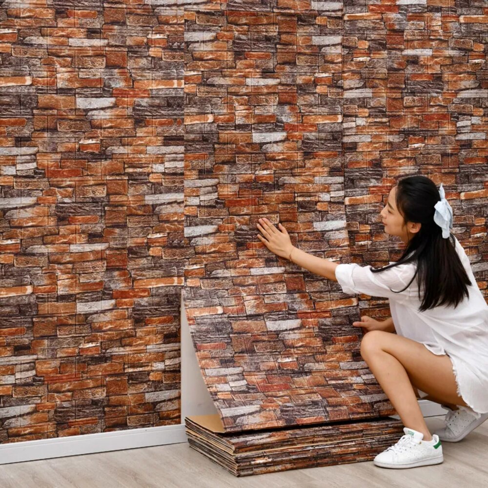 70cm*1m  3D Brick Pattern Wall - Home Cinema Wallpaper recension och pris