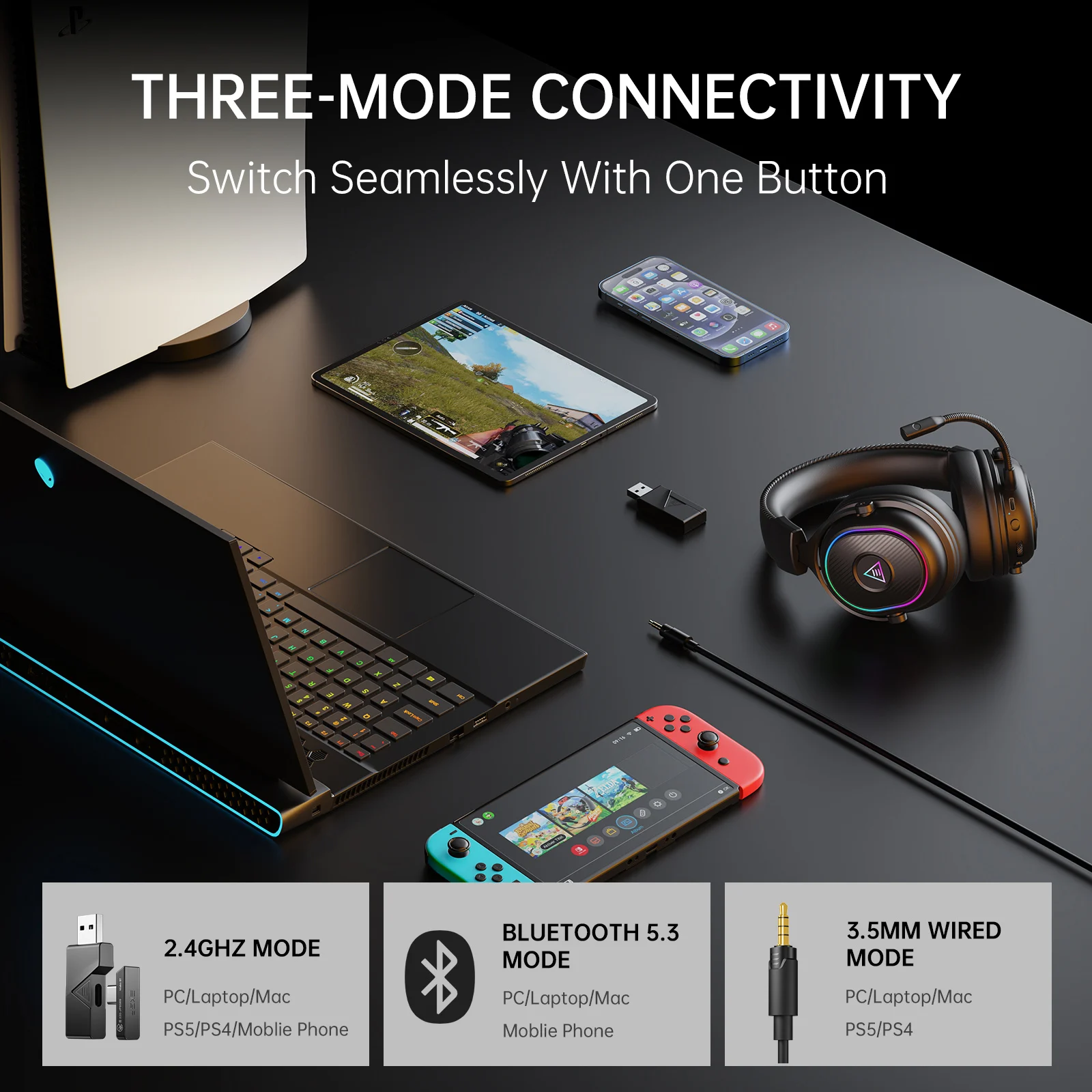 Oneodio EKSA MaKo BT Bluetooth - Home Cinema Headphones recension och pris