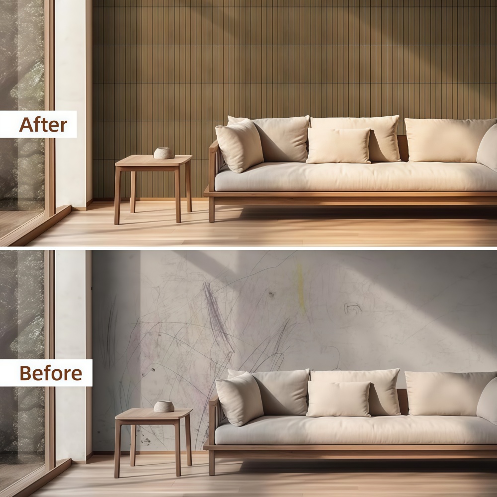 10PCS Grille 3D Wall Sticker R - Home Cinema Wallpaper recension och pris