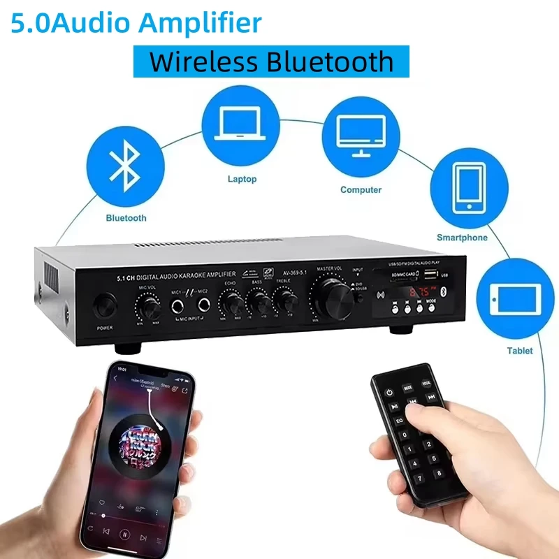 AV-369BT Bluetooth 5.1 Sound S - Home Cinema Onkyo 5.1 recension och pris