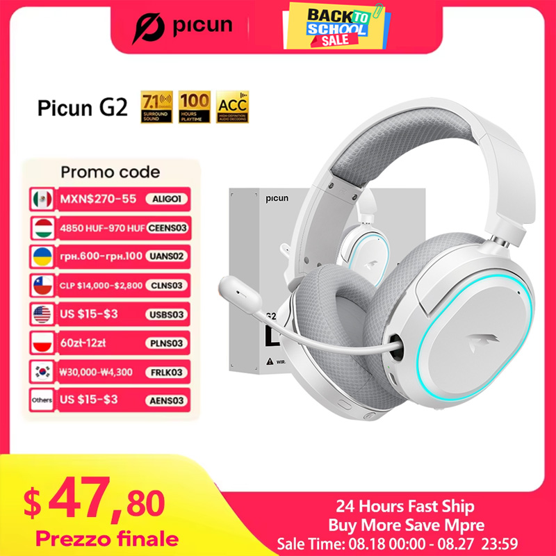 Picun G2 2.4GHz Bluetooth Wire - Home Cinema Headphones recension och pris