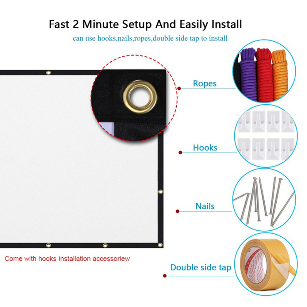 Portable Projector Screen Simp - Projector Screen 100 Inch recension och pris