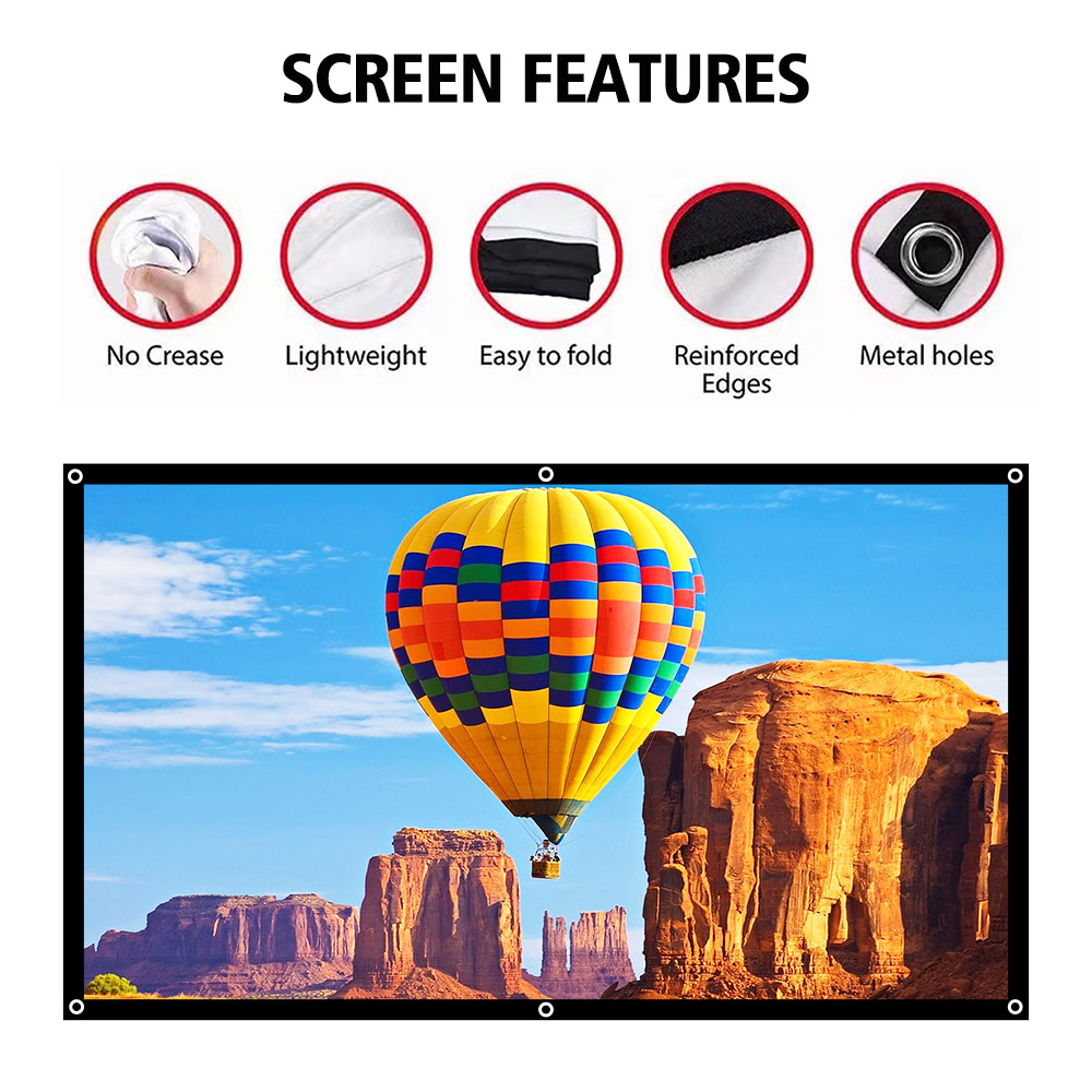 ThundeaL 16:9 100 120 150 Inch - Projector Screen 100 Inch recension och pris