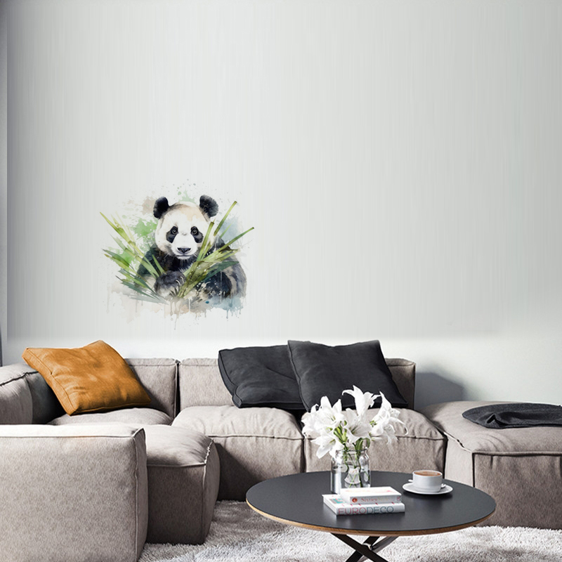C76# Watercolor Panda Wall Sti - Home Cinema Wallpaper recension och pris