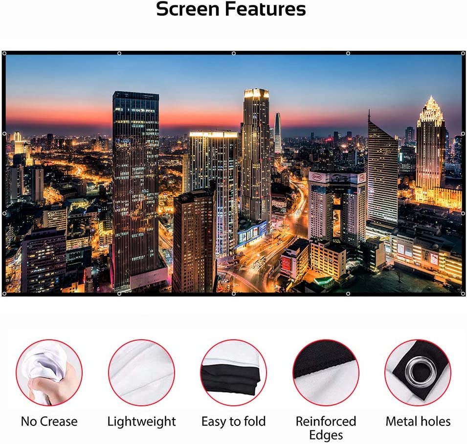 VEIDADZ 60-200 inch Portable F - Projector Screen 100 Inch recension och pris