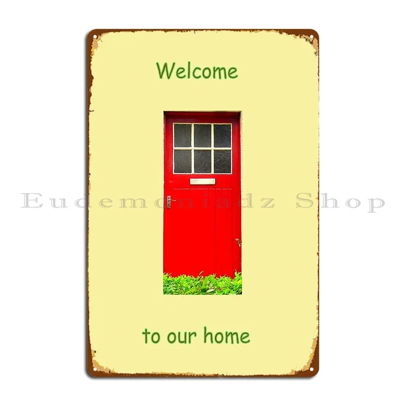 Welcome To Our Home Metal Plaq - Home Cinema Wall Design recension och pris