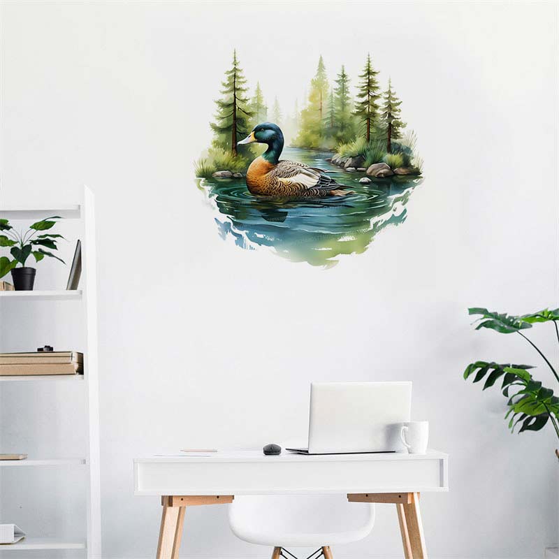 Cute Colorful  Swimming Duck W - Home Cinema Wallpaper recension och pris