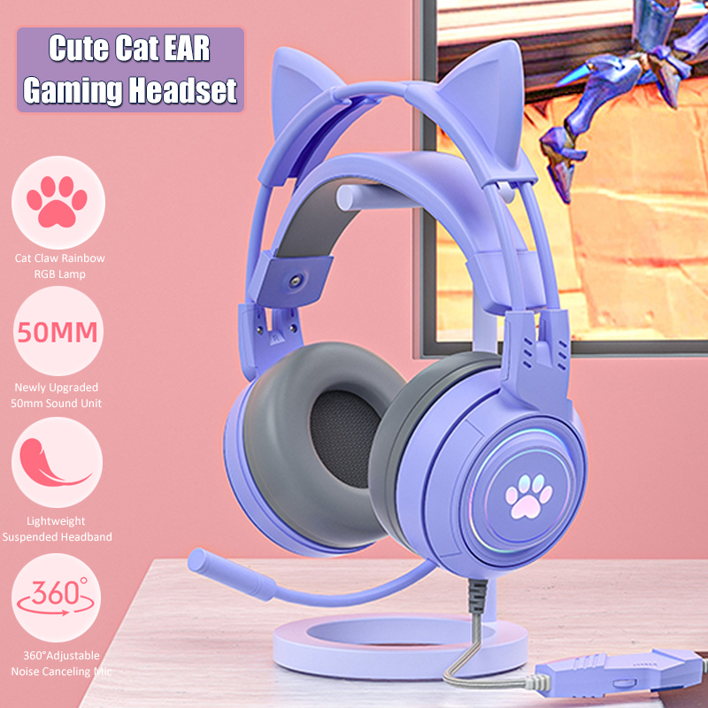 Cute Cat Ear Gaming Headphones - Home Cinema Headphones recension och pris