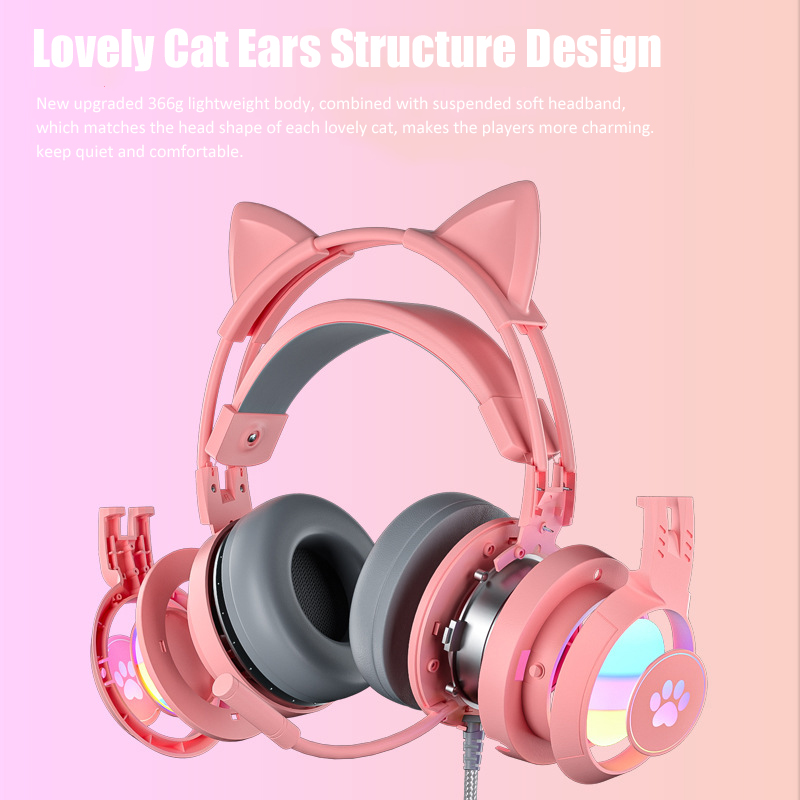 Cute Cat Ear Gaming Headphones - Home Cinema Headphones recension och pris