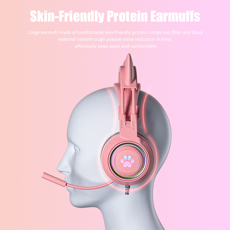 Cute Cat Ear Gaming Headphones - Home Cinema Headphones recension och pris