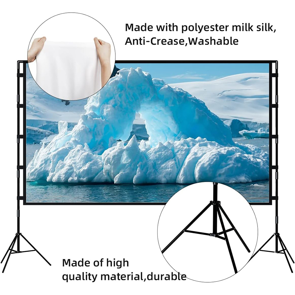 VEIDADZ Projector Screen With  - Projector Screen 100 Inch recension och pris