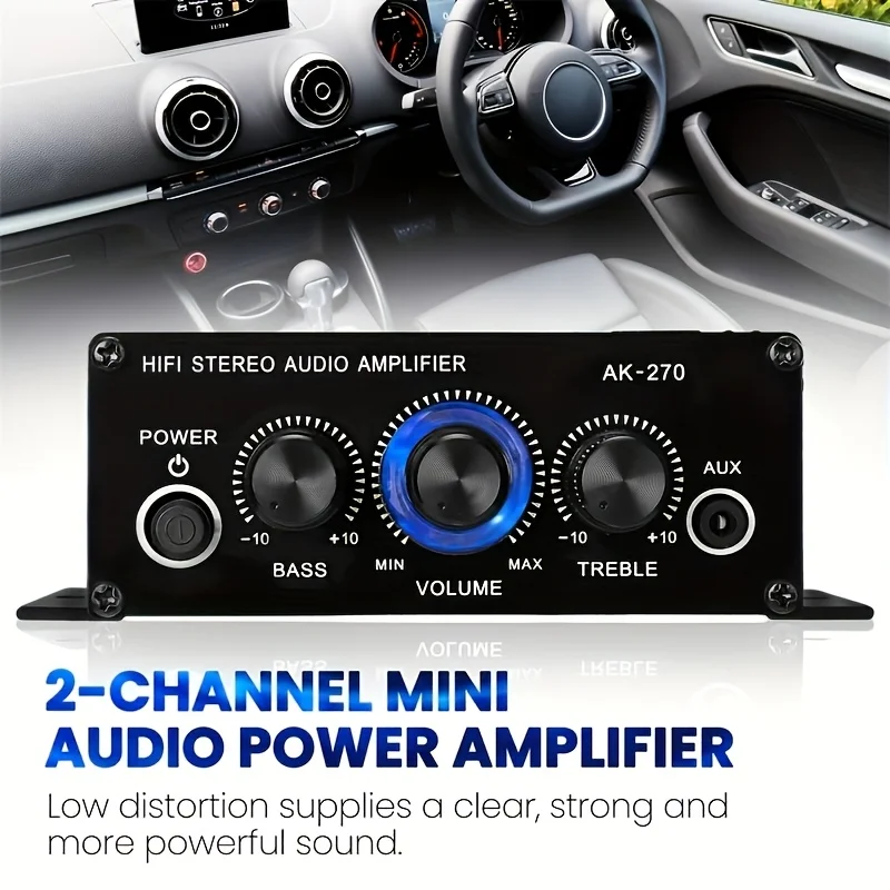 AK-270 400W Mini Power Amplifi - Home Cinema Solution recension och pris