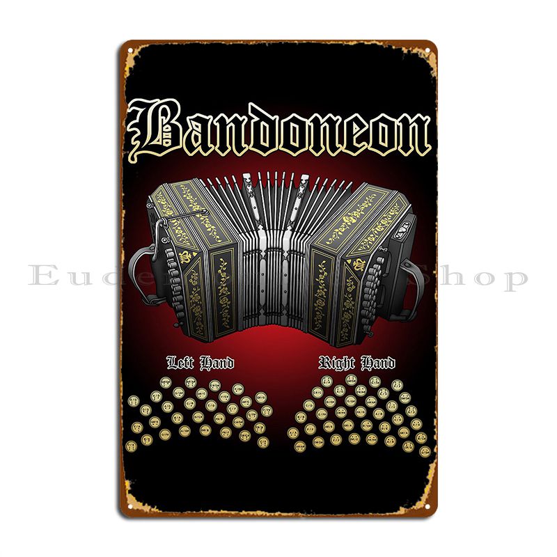 Bandoneon Metal Plaque Poster  - Home Cinema Wall Design recension och pris