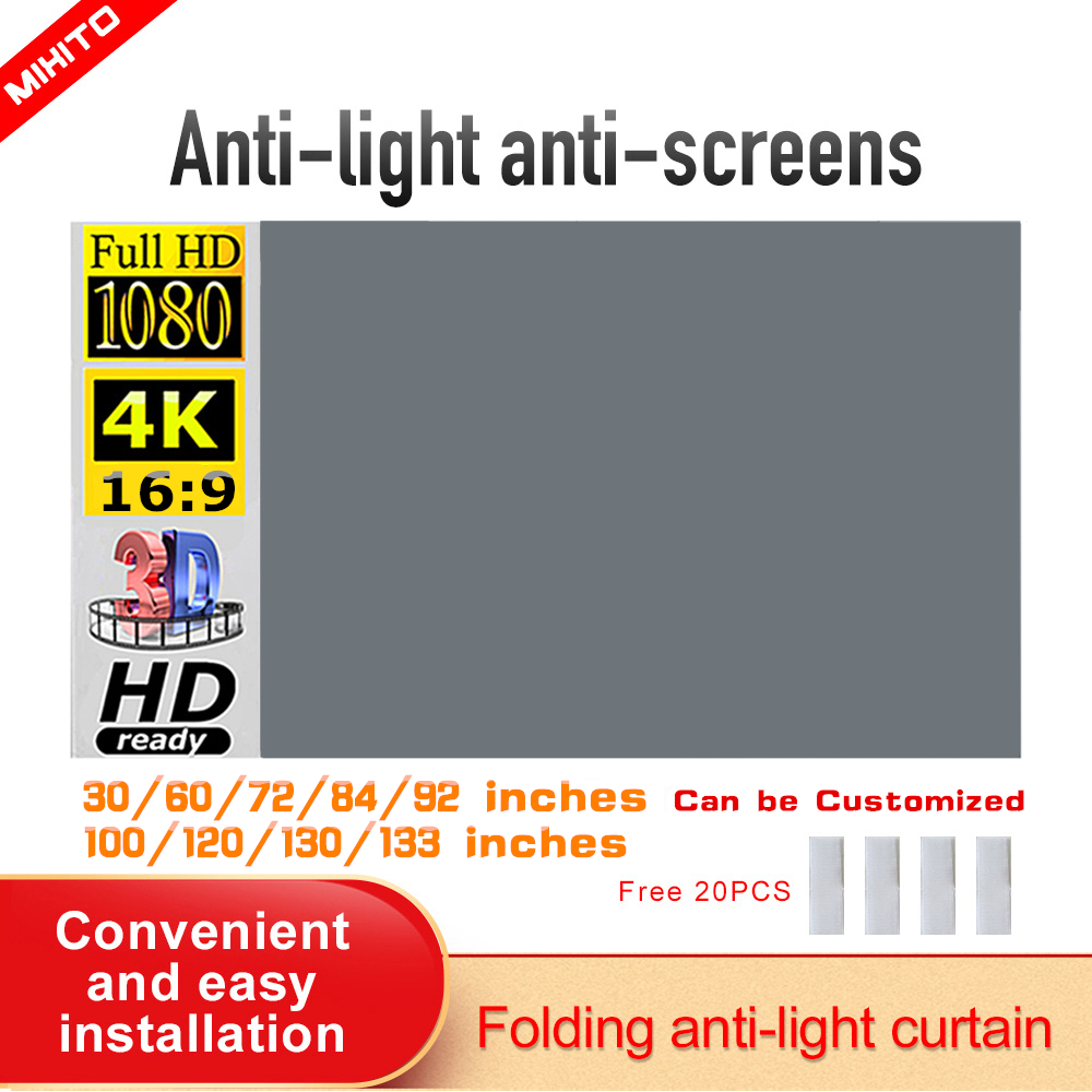MIXITO Projector Screen Simple - Projector Screen 100 Inch recension och pris