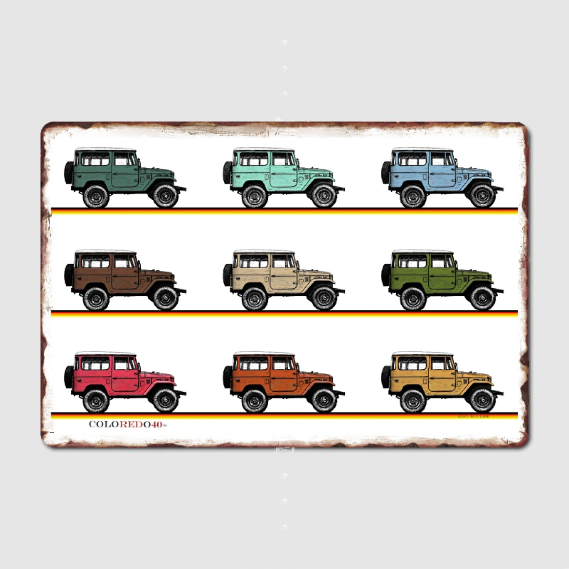 Retro Land Cruiser Fj40 Metal  - Home Cinema Wall Design recension och pris